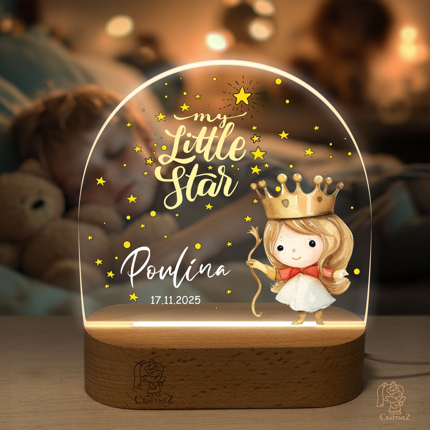 Personalized Night Light with Name | Princes & Princesses