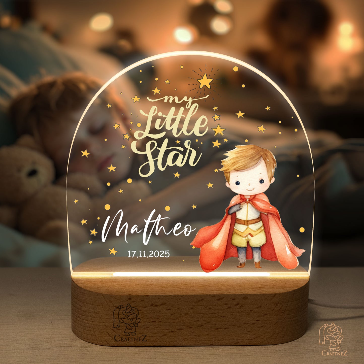 Personalized Night Light with Name | Princes & Princesses