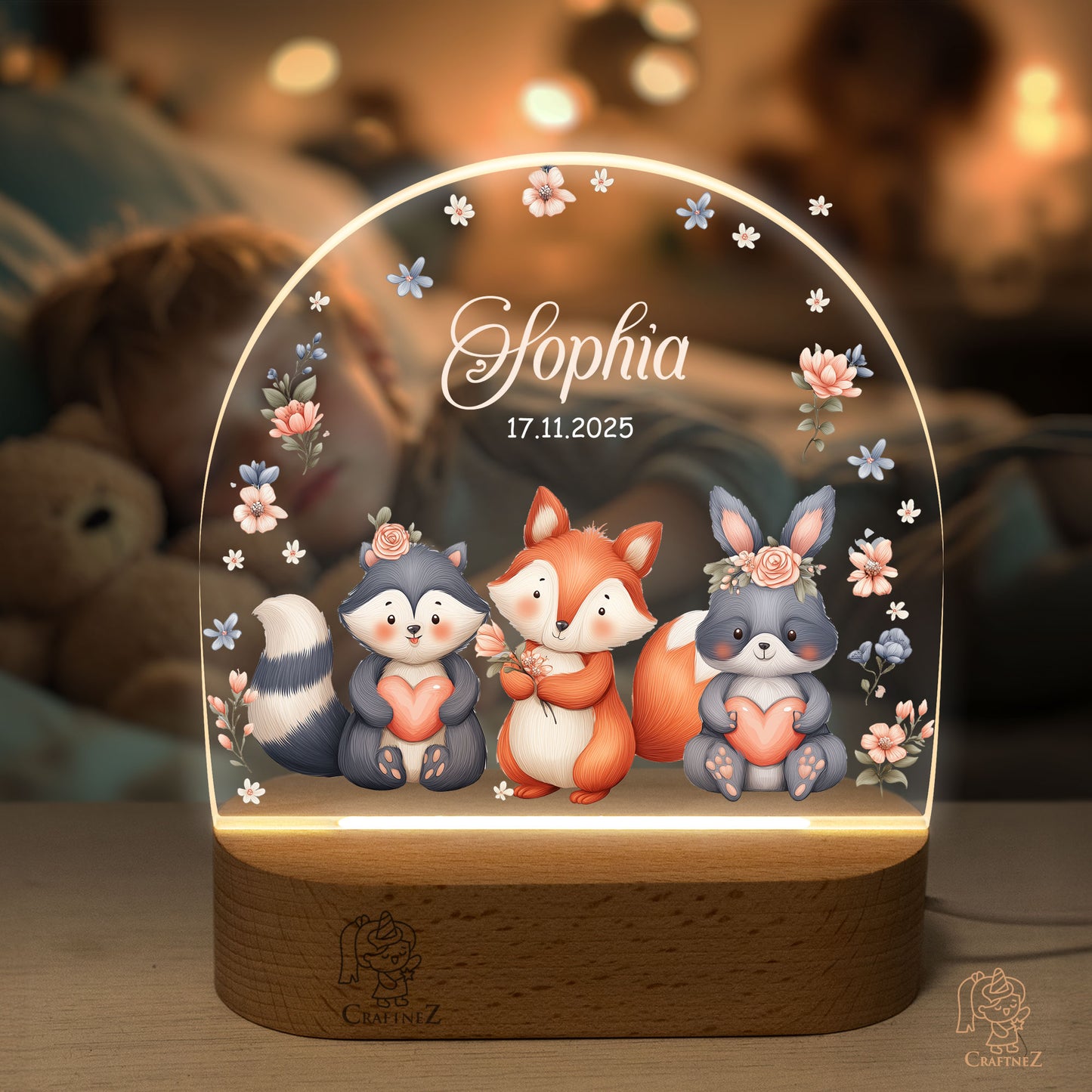 Personalized Night Light with Name | Dreamland Friends