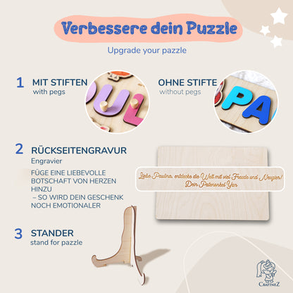 Personalized Wooden Puzzle with Name | Farm