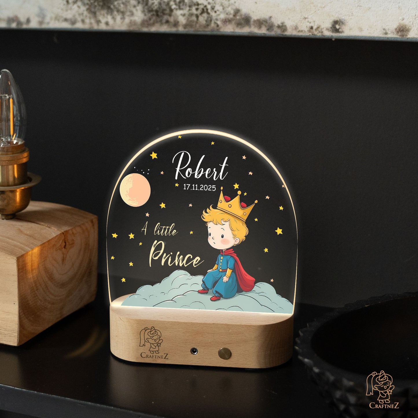 Personalized Night Light with Name | Princes & Princesses