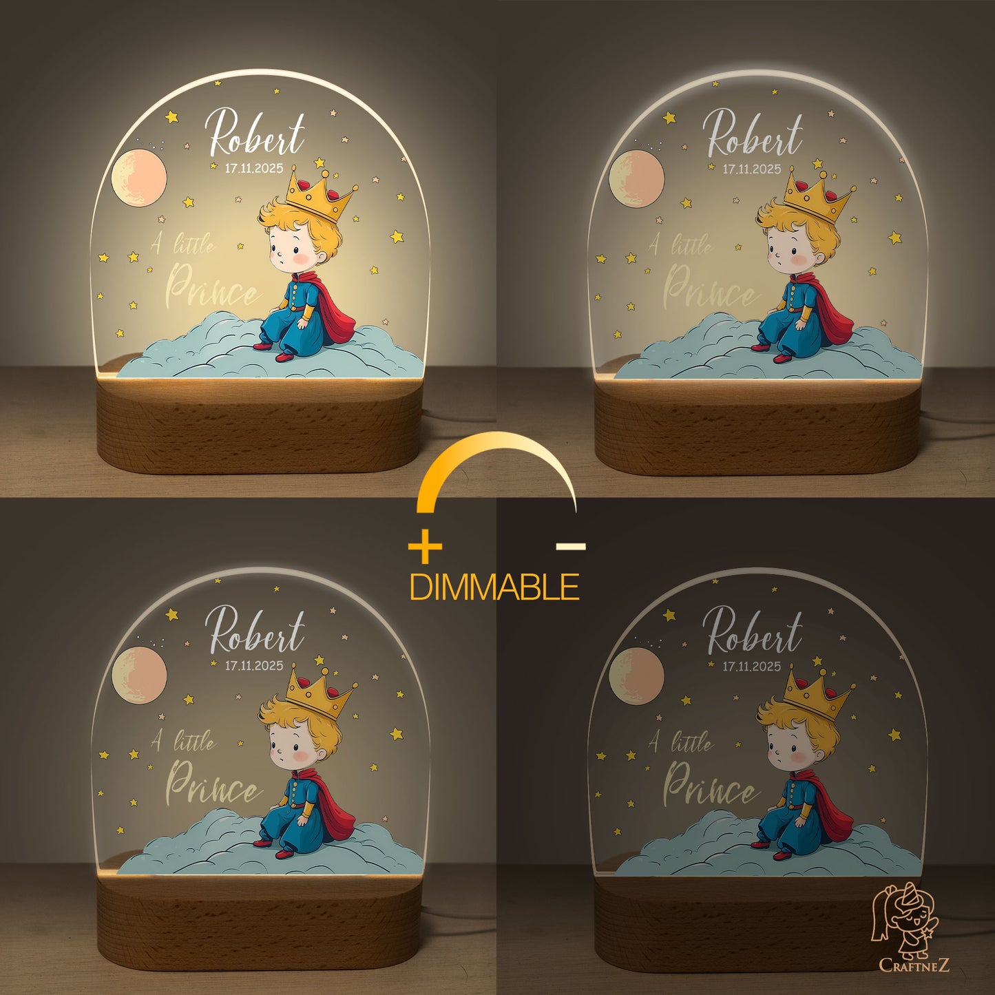 Personalized Night Light with Name | Princes & Princesses