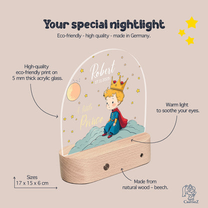 Personalized Night Light with Name | Princes & Princesses