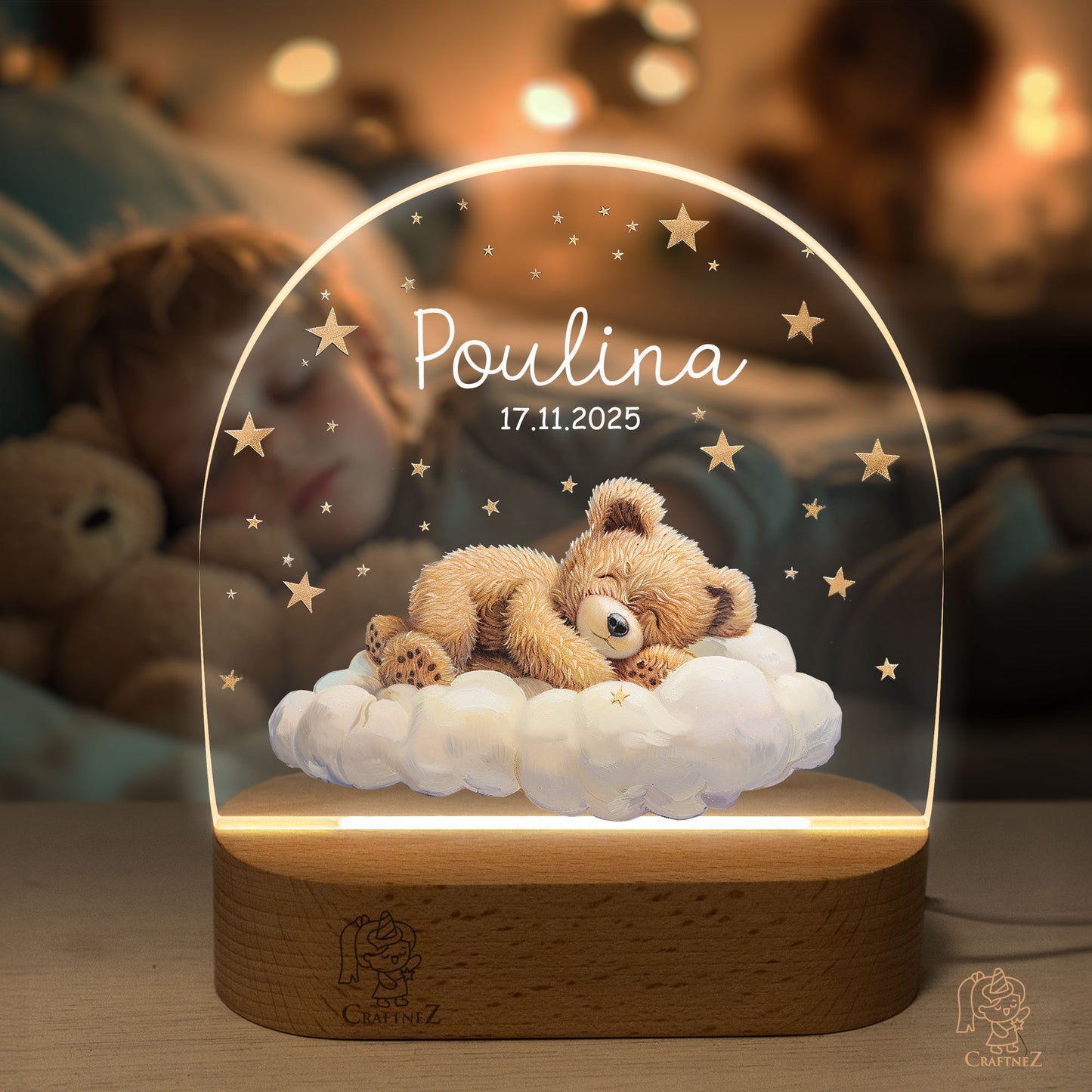 Personalized Night Light with Name | Starlit Dreamers