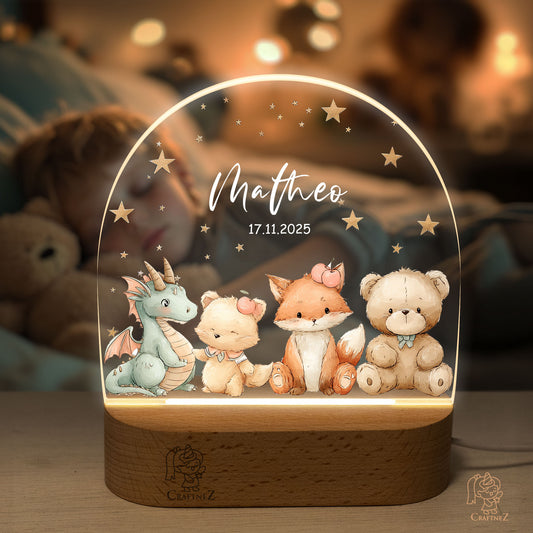 Personalized Night Light with Name | Dreamland Friends