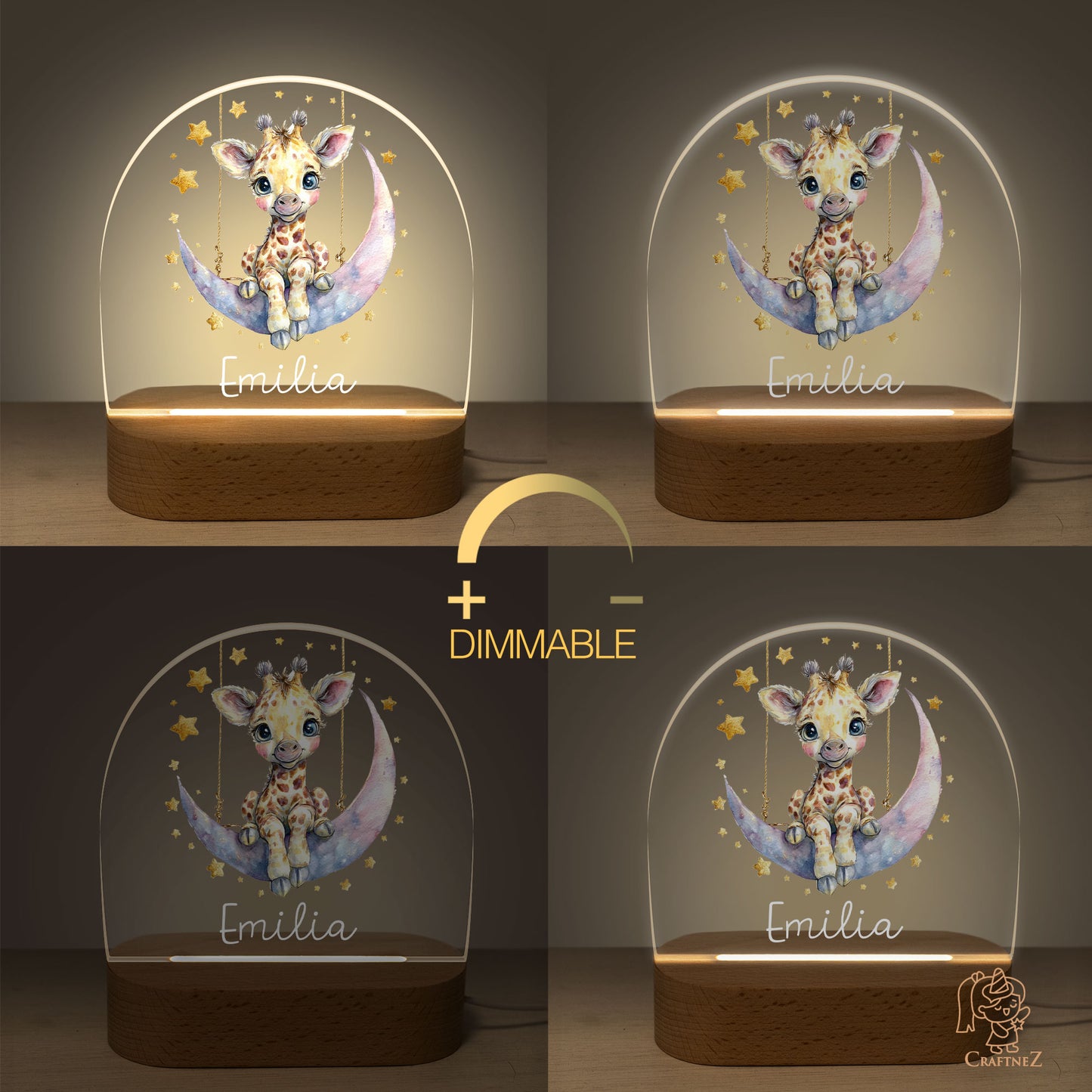 Personalized Night Light with Name | Starlit Dreamers