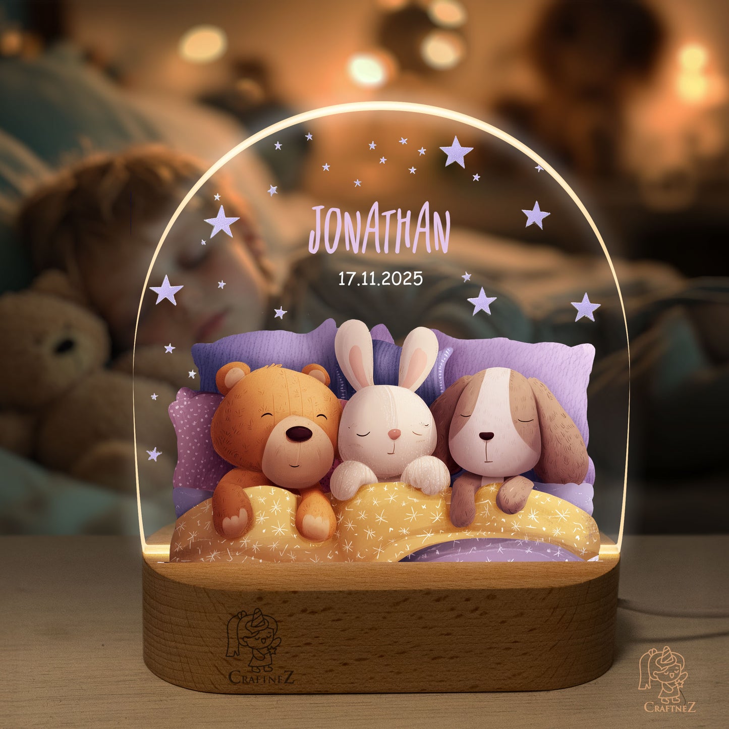 Personalized Night Light with Name | Dreamland Friends